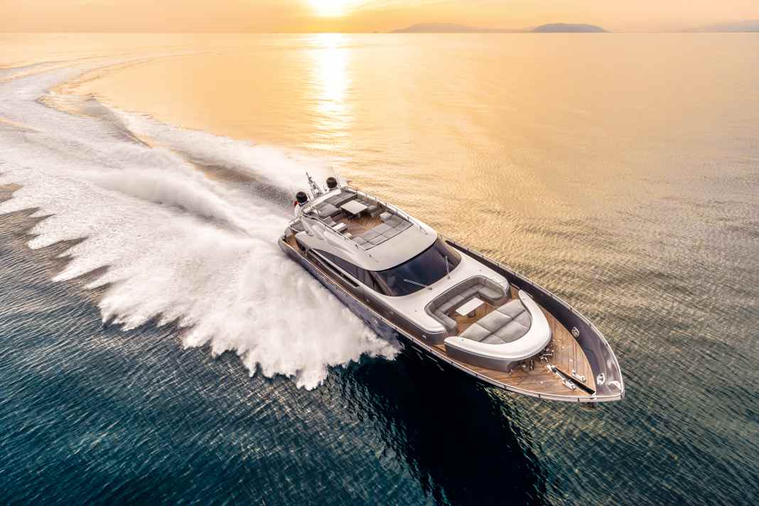 Leichter Wind, alte Dünung: Die See erlaubte vor der Côte d’Azur knapp die errechnete Spitze von 54 Knoten
