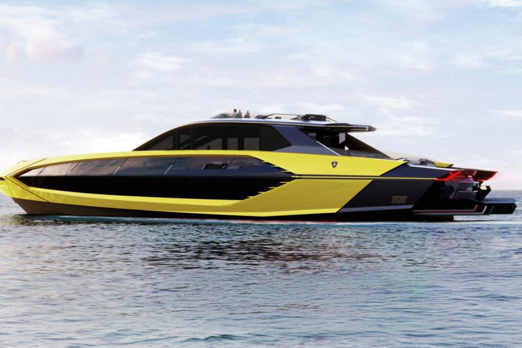 Second cooperation: The 30-metre Tecnomar for Lamborghini 101 follows the Tecnomar for Lamborghini 63 announced in 2020.
