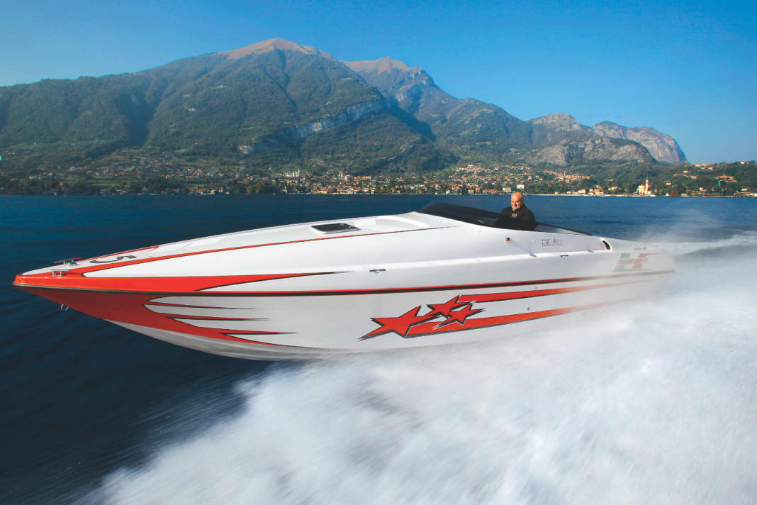 Visiting a powerboat legend: Tullio Abbate.