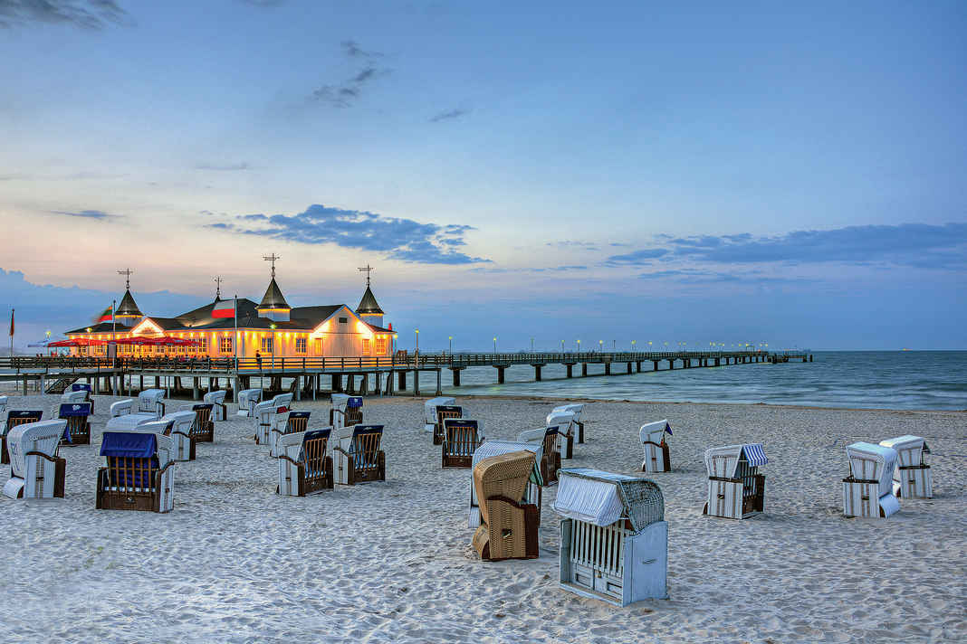 The historic pier in the "Kaiserbad" Ahlbeck