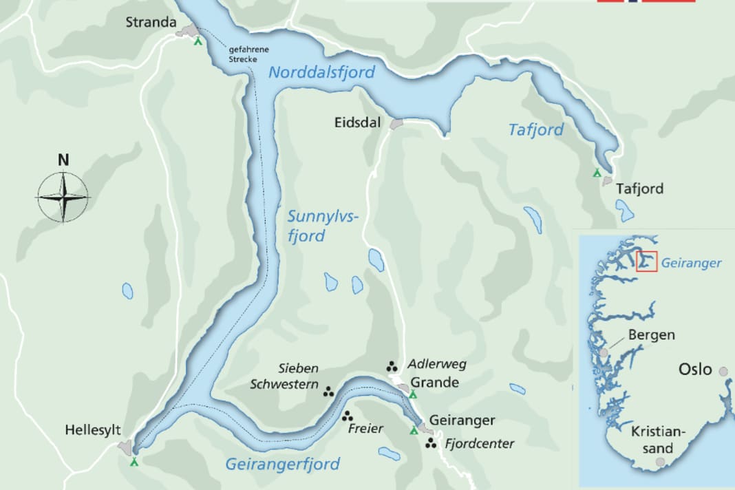 Unser Törngebiet: der Geirangerfjord