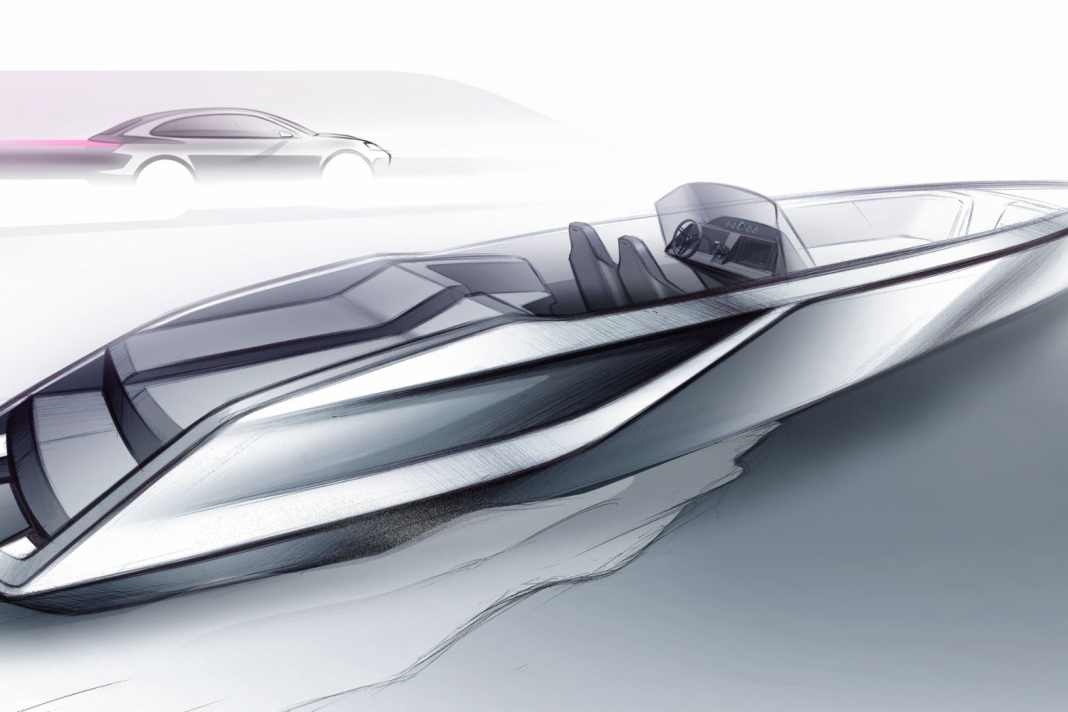 Erstes Rendering: So soll das Porsche-E-Boot aussehen.