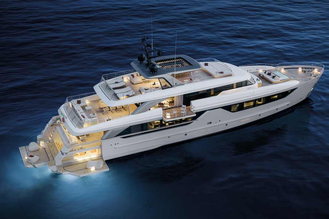 Die SD132 ist das Flaggschiff der Semiverdränger-Linie von Sanlorenzo.