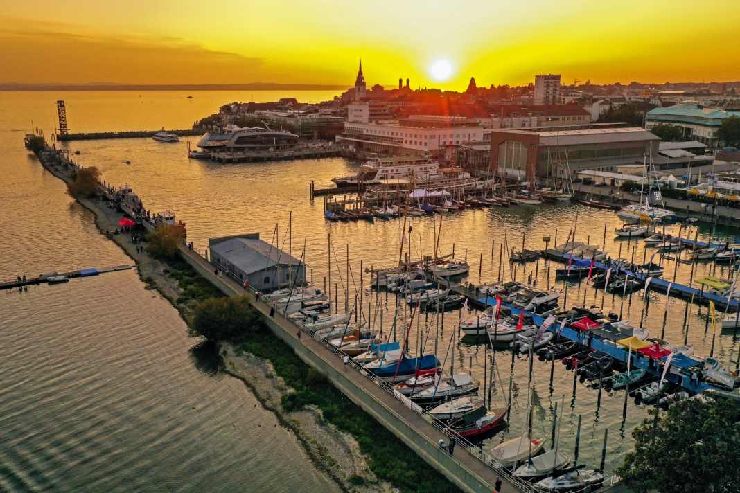 Der Interboot-Hafen in Friedrichshafen am Bodensee