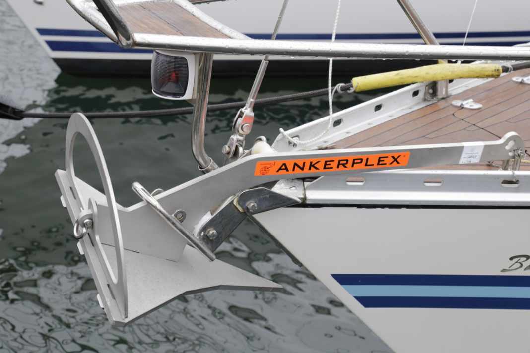 The stainless steel version on the bow of our test boat