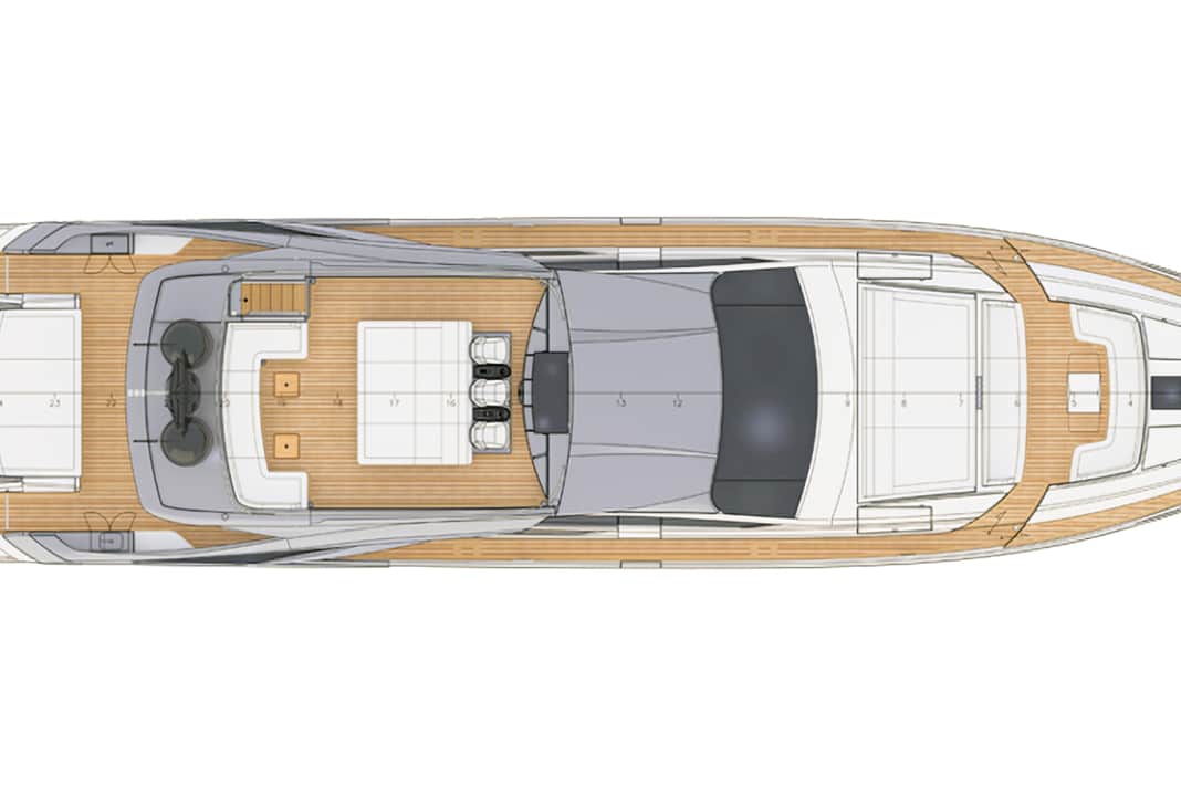 Pershing 9X: Sun Deck