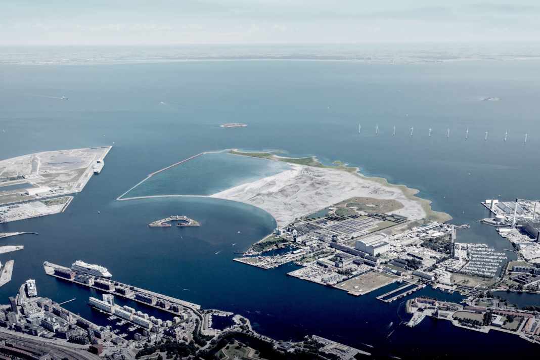 Visualisation of the emerging Lynetteholmen peninsula