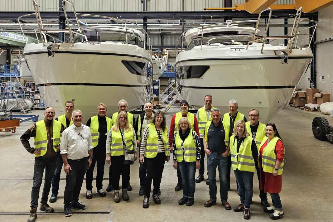 15 SBC members experienced an exciting day at the Bavaria yacht shipyard in Giebelstadt