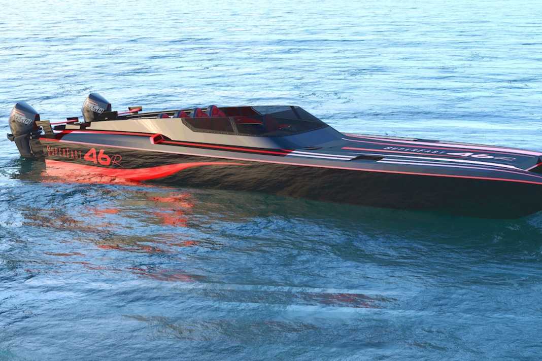 Mit der Superfast 46 entwickelt VISIONF einen Katamaran der Highspeed-Klasse.