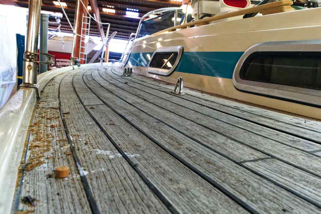 The original state of the teak deck