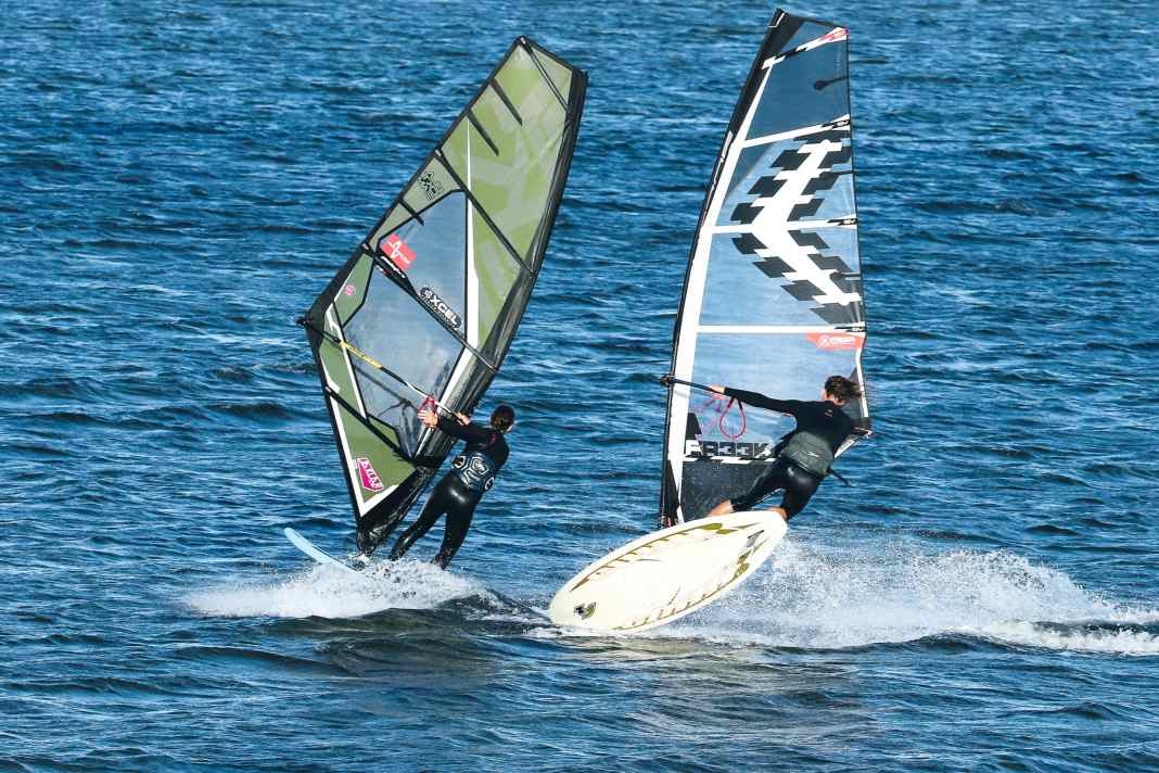 The summer offered many relaxed freestyle sessions like this one, so Julian and his friends were able to try out a range of boards with different riding skills with a volume of around 100 litres.