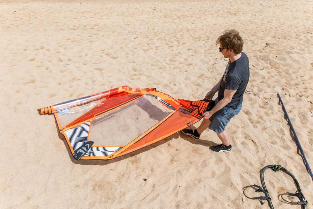 Furl the sail in the direction of the wind