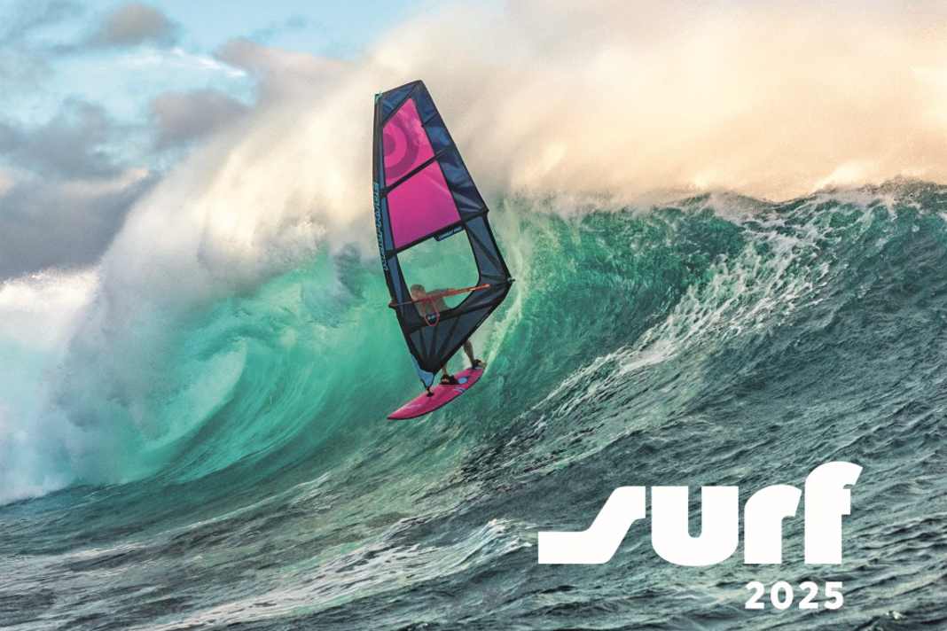 Auf dem Titel des surf-Kalenders 2025 reitet Robby Swift eine Fiji-Welle