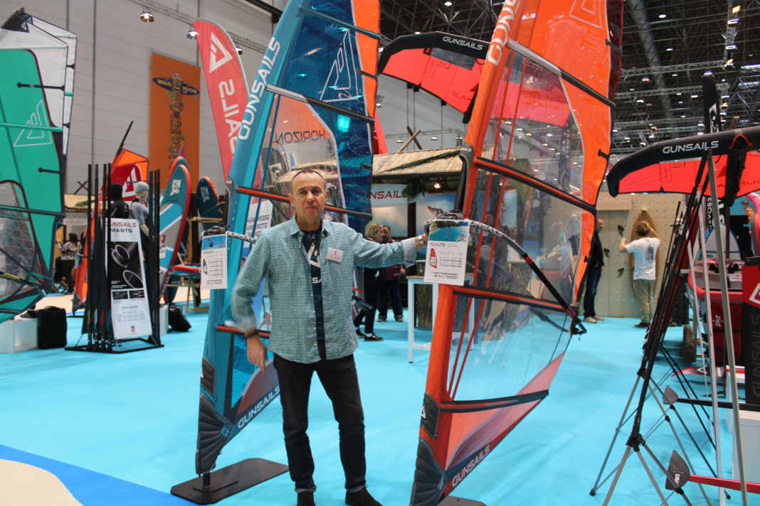 Jörg Müller, head of GunSails, with the new Flylite.