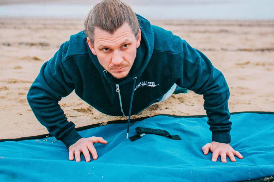 This exercise is a tough one, even though it looks so easy. Get into a push-up position and move your upper body from left to right.