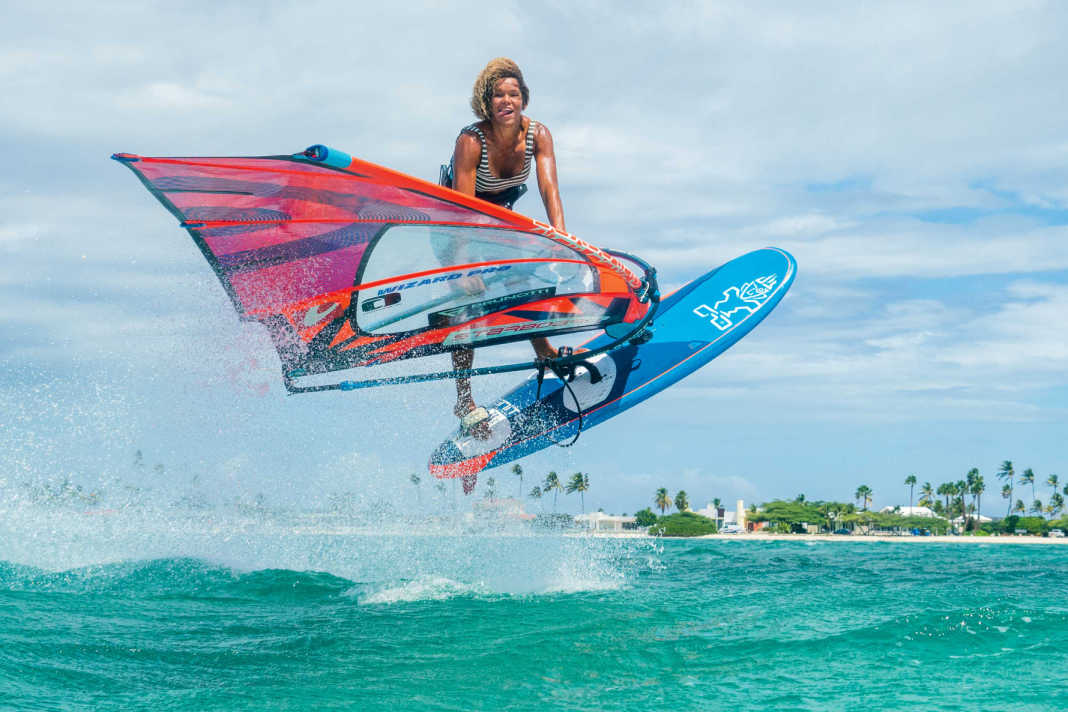 Renowned locals: 20-time world champion and co-author of the guide, Sarah-Quita Offringa, in her element - on her home island of Aruba.