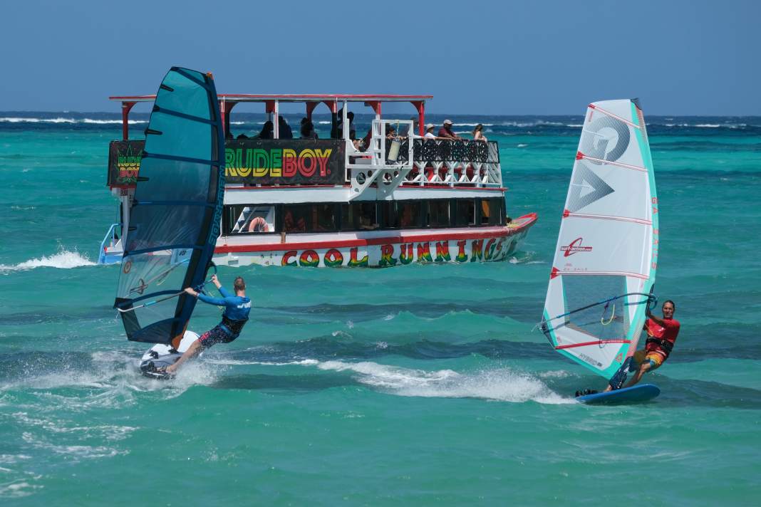Freeride test on Tobago: These boards around 130 litres were there