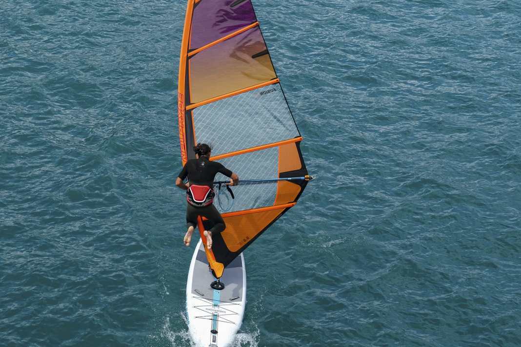 The WindSUP Naish Crossover 12'0'' x 34'' in a surf test