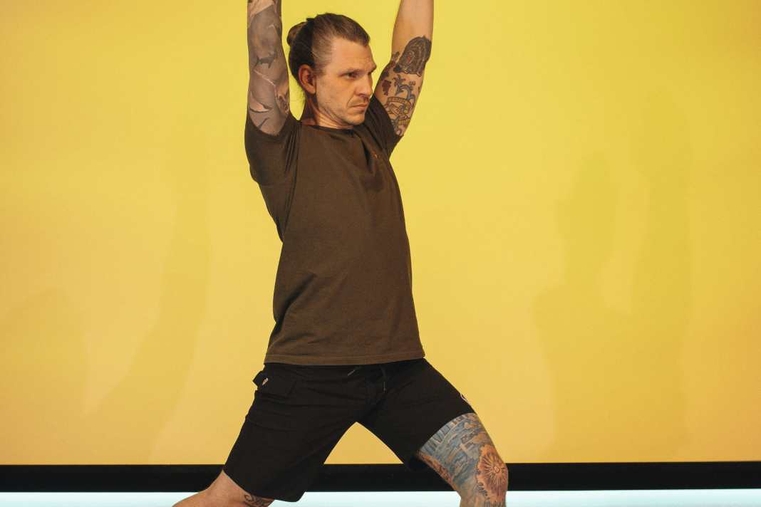 Yoga exercise Warrior lunges