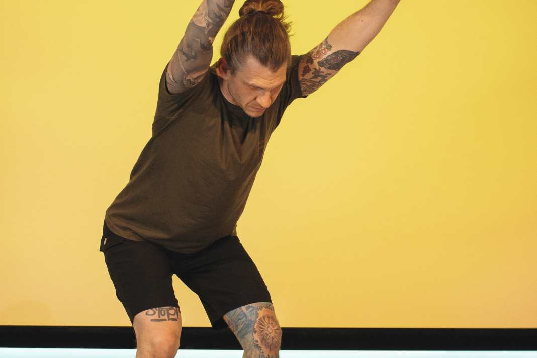 Pulling your arms in during yoga