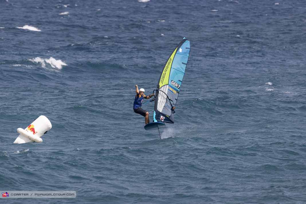Nico Prien celebrates his first victory in the World Cup