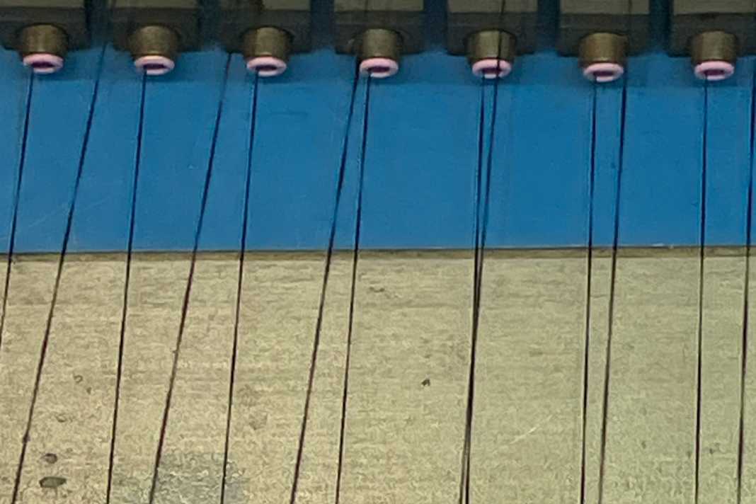 The type and orientation of the fibres can be controlled by machine