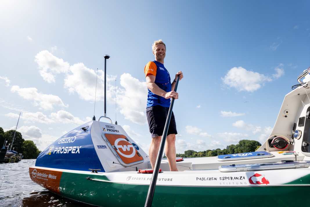 Michael Walther will mit einem SUP über den Atlantik paddeln