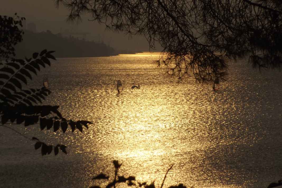 In spring, the morning mountain breeze in Preluk, Croatia, already reliably sets in