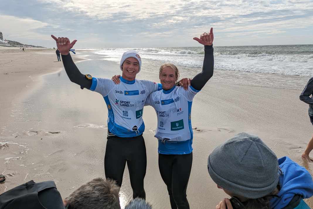 Event winners and new world champions: Lennart Neubauer and Yentel Caers with a memorable day at the World Cup Sylt