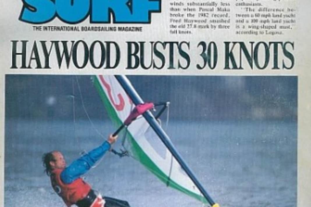 Fred Haywood became a speed icon with Pryde sails