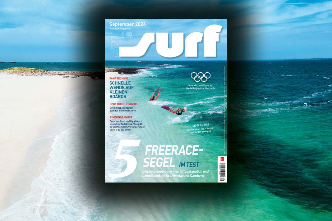 Sam Esteve und Bastien Ramery erkunden auf dem Cover von surf 9/2024 die Glénan-Inseln - wir stellen euch das Traum-Revier in der Bretagne vor!