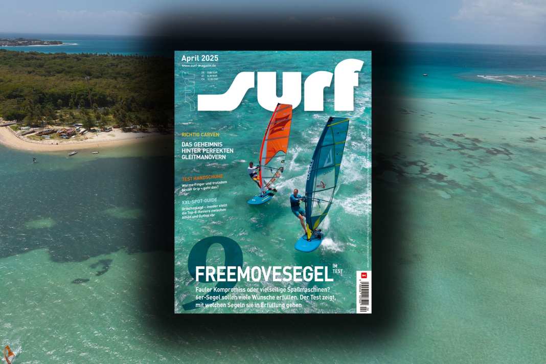 The surf team during the test off Tobago, drone pilot and photographer was test leader Stephan Gölnitz