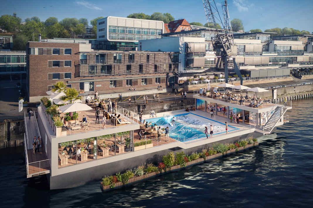 So soll die "Floating Wave" in Hamburg einmal aussehen.