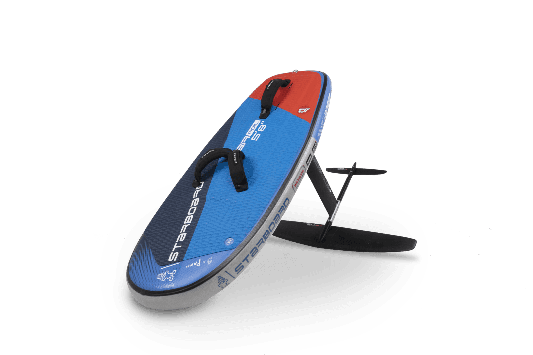 The Air Foil Inflatable is available in three sizes, you stand on a fixed top plate