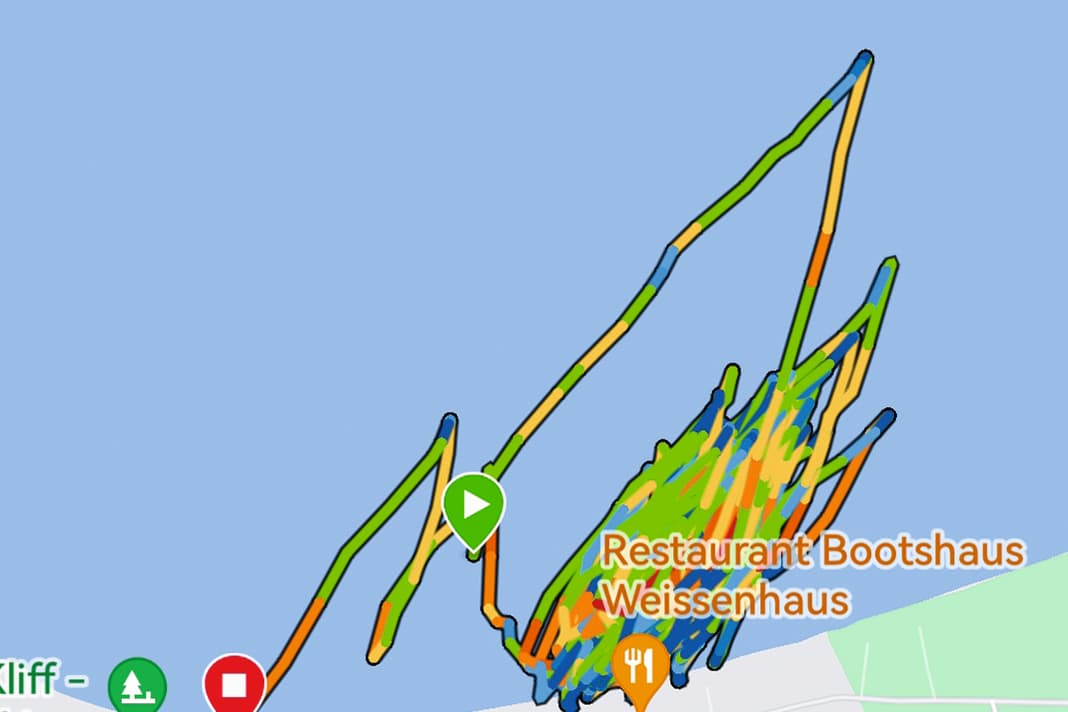 The route travelled is tracked precisely