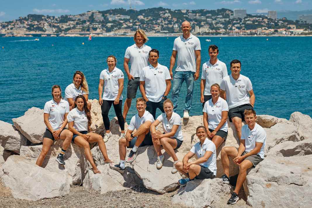 Die deutsche Segel-Olympiamannschaft