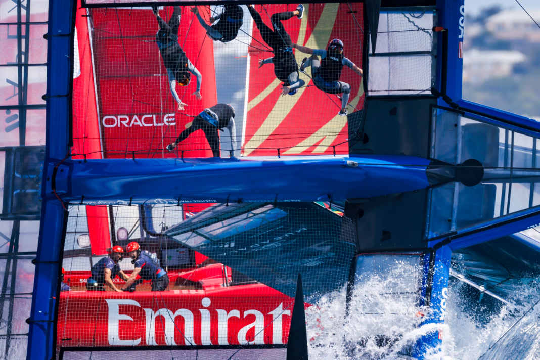 With this SailGP snapshot, Samo Vidic from Slovenia won the competition last year for the second time in a row. His picture was taken during a SailGP training session in the Bahamas.