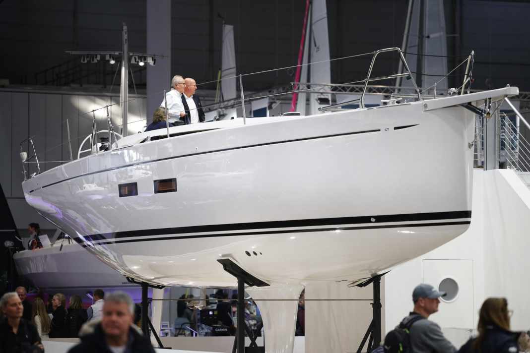 Exhibition yacht at the boot Düsseldorf trade fair. Here you can not only view, but also buy.