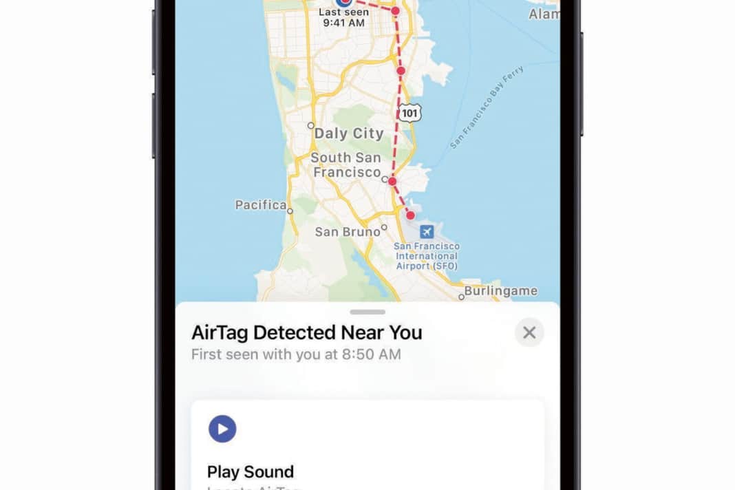 Grenzen respektieren: Andere Menschen ohne ihr Wissen zu tracken, verbietet sich. Dagegen hilft auch eine iOS-Sicherheitsfunk­tion, die einen auf AirTags hinweist. Daher sind sie als Diebstahlschutz weniger geeignet.
