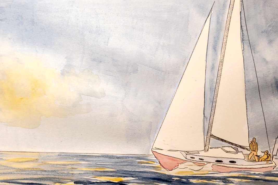 Nach dem Auslaufen erwartet die niederländische Vater-Tochter-Crew schönes Segeln auf der Nordsee.