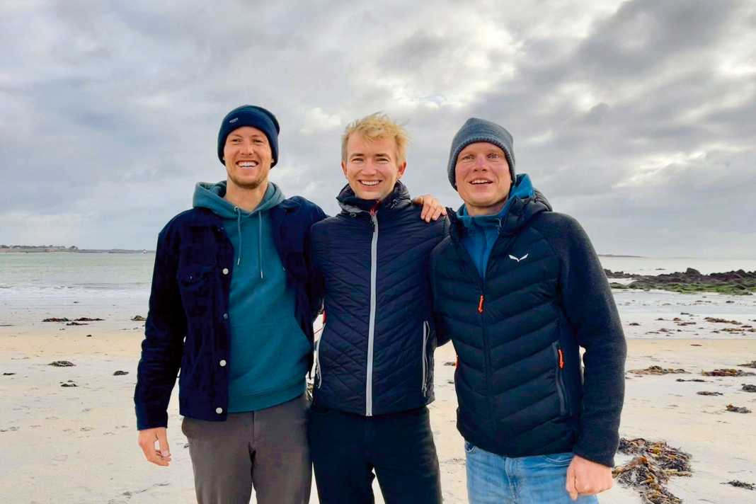 Strong team spirit (from left): Victor David, Hendrik Lenz and Thiemo Huuk.