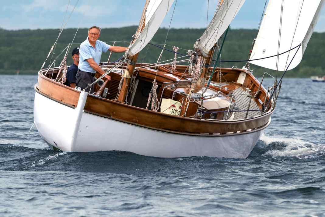 The flagship of the Ammersee: the eleven metre long pilot cutter used to sail on the North and Baltic Seas.