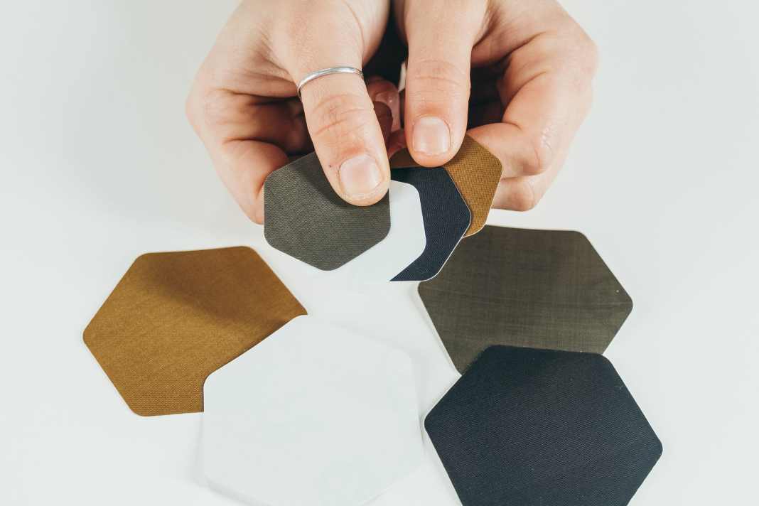 The hex patches are self-adhesive and available in different colours.