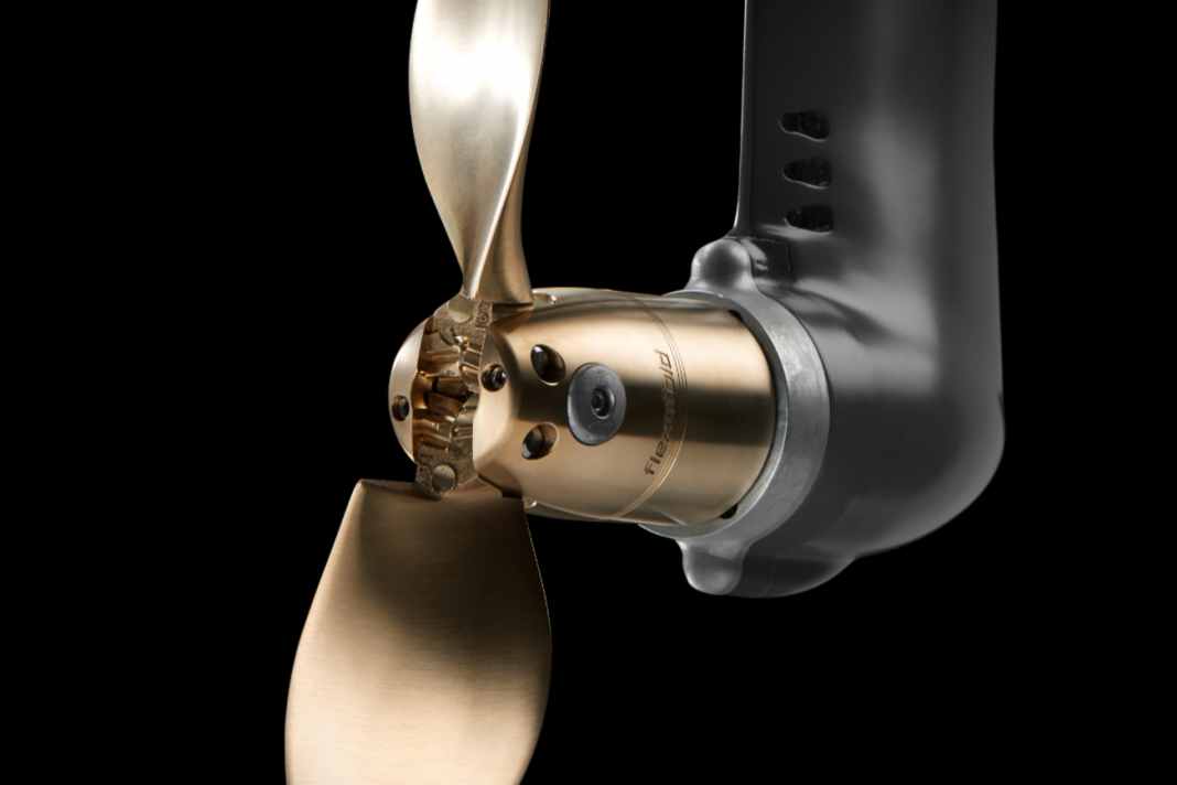 Der Flexofold-Propeller in ausgefahrenem Zustand