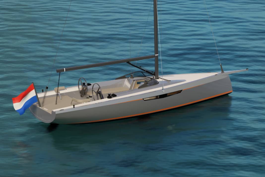 Inversiver Bug, Phase im Übergang vom Rumpf zum Deck und zwei Ruderräder als Option. Die neue Saffier SE 28 Leopard hebt sich konstruktiv und konzeptionell ab.