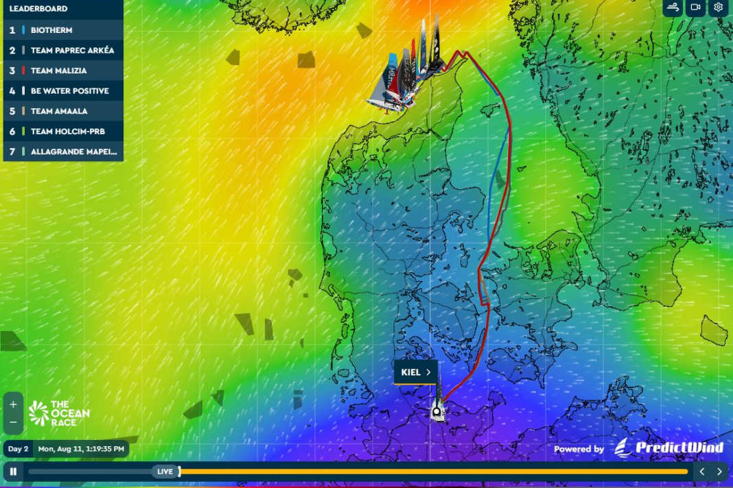 L'itinéraire à travers la nuit.