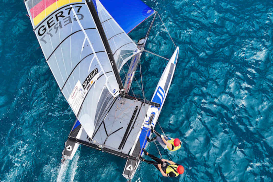 Insieme in azione al Trofeo Princesa Sofia: l'equipaggio del Nacra 17 Paul Kohlhoff e Alica Stuhlemmer