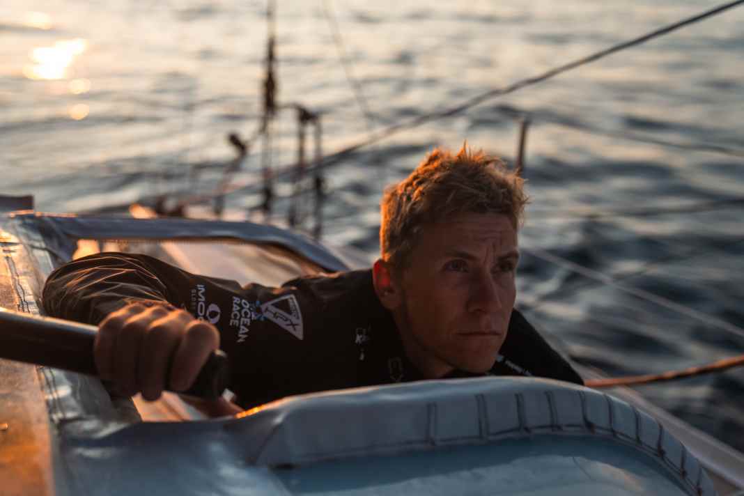 "Malizia - Seaexplorer" - le skipper Will Harris concentré.