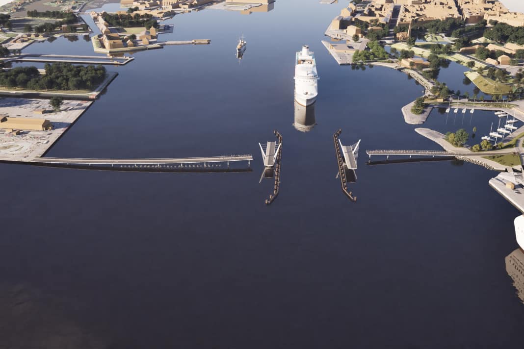 Nuova strozzatura per grandi navi e yacht proprio di fronte al famoso porto di Langelinie a Copenaghen