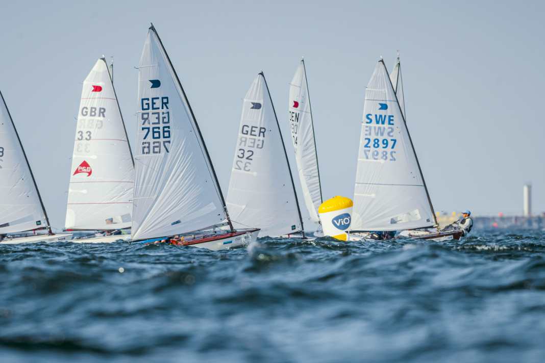 The OK dinghies brought a strong field of participants to the start of Kiel Week